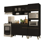 Armário de Cozinha Completa Atlanta Home Preto Touch - imagem 2
