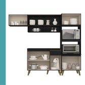 Armário de Cozinha Completa Atlanta Home Preto Touch - imagem 6