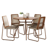 Conjunto Sala de Jantar 4 Cadeiras Domani Rosê Carraro - imagem 2