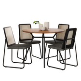 Conjunto Sala de Jantar 4 Cadeiras Domani Preto Carraro - imagem 2
