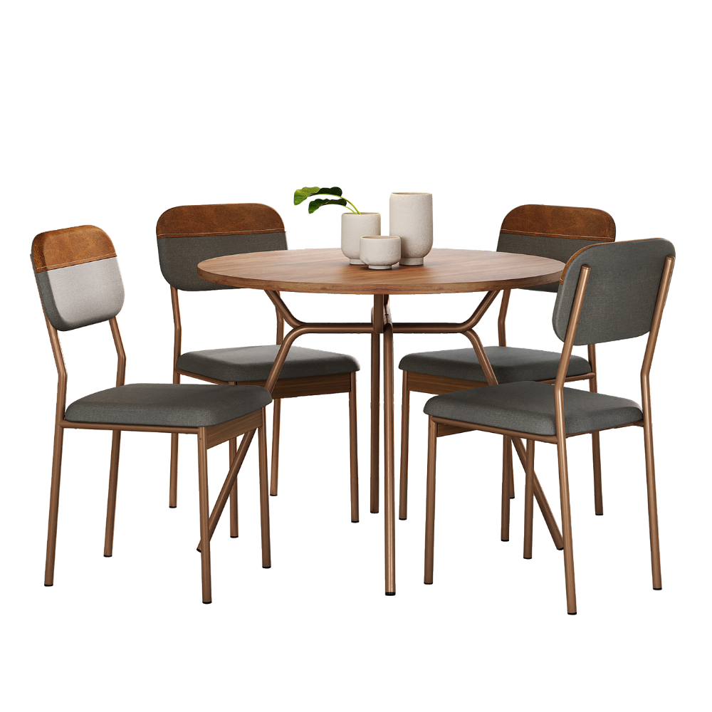 Conjunto Sala de Jantar 4 Cadeiras Florença Carraro - imagem 2