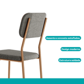 Conjunto Sala de Jantar 4 Cadeiras Florença Carraro - imagem 9