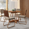Conjunto Sala de Jantar 4 Cadeiras Malta Carraro Rosê - imagem 1