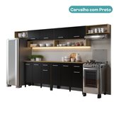 Armário de Cozinha Compacta Arizona Bold Carraro Carvalho com Preto - imagem 3