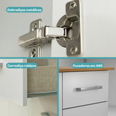 Armário de Cozinha Compacta Arizona Bold Carraro Carvalho com Preto - imagem 9