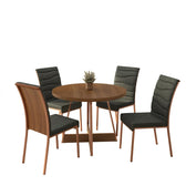 Conjunto Sala de Jantar 4 Cadeiras Patricia Carraro Nogal Rosê - imagem 11