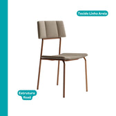 Conjunto Sala de Jantar 4 Cadeiras Blum Carraro Nogal Rosê - imagem 6