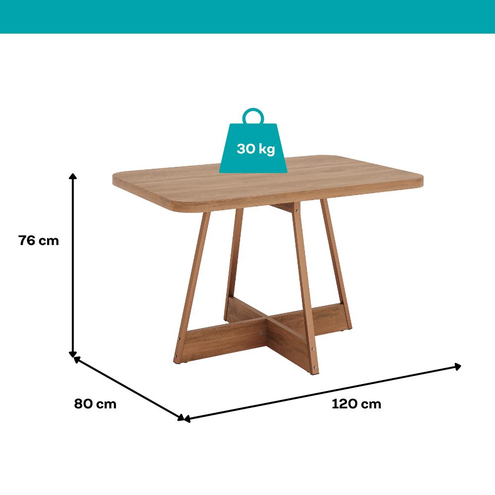 Conjunto Sala de Jantar 4 Cadeiras Atila Carraro Nogal Rosê - imagem 4