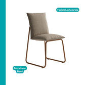 Conjunto Sala de Jantar 4 Cadeiras Atila Carraro Nogal Rosê - imagem 6