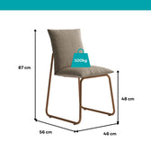 Conjunto Sala de Jantar 4 Cadeiras Atila Carraro Nogal Rosê - imagem 8
