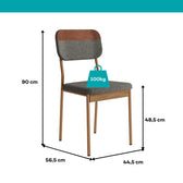 Conjunto Sala de Jantar 4 Cadeiras Moana Carraro Nogal Rosê - imagem 8