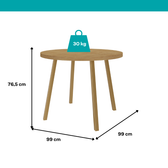 Conjunto Sala de Jantar 4 Cadeiras Roman Carraro Carvalho Dourado - imagem 4