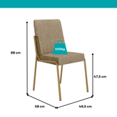 Conjunto Sala de Jantar 4 Cadeiras Roman Carraro Carvalho Dourado - imagem 8