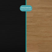 Conjunto Rack Preto Touch e Painel Parede Cedro Ventura Carraro - imagem 7
