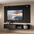 Conjunto Rack e Painel Parede Preto Touch Linea Carraro - imagem 1