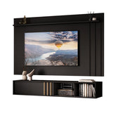 Conjunto Rack e Painel Parede Preto Touch Linea Carraro - imagem 2