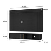 Conjunto Rack e Painel Parede Preto Touch Linea Carraro - imagem 4