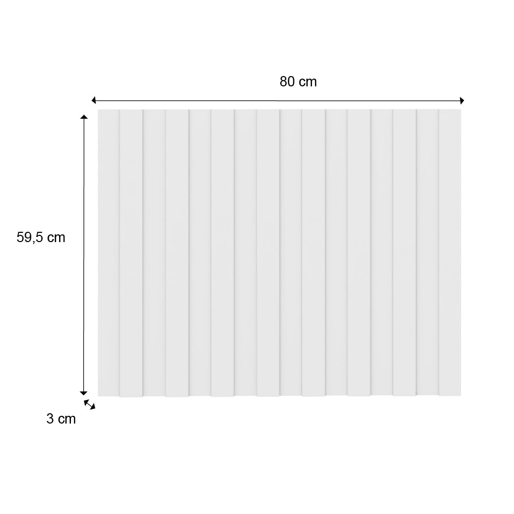 Painel Ripado Milla Branco MDF 80 Carraro - imagem 2