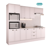 Armário de Cozinha Completa com Balcão Milla Fresh Carraro Branco - imagem 3