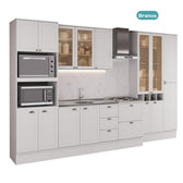 Armário de Cozinha Completa com Balcão Milla Linear Carraro Branco - imagem 3