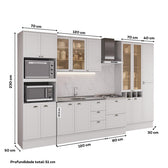 Armário de Cozinha Completa com Balcão Milla Linear Carraro Branco - imagem 5