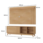 Conjunto Rack e Painel Parede Ventura Carraro Cedro - imagem 4