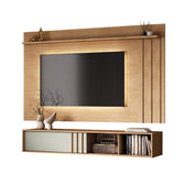 Conjunto Rack Cedro Sálvia e Painel Parede Cedro Linea Carraro - imagem 2