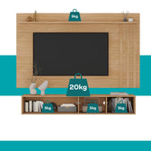 Conjunto Rack Cedro Sálvia e Painel Parede Cedro Linea Carraro - imagem 5