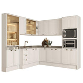 Armário de Cozinha Completa com Balcão Milla Aura One Carraro Branco - imagem 2