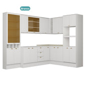Armário de Cozinha Completa com Balcão Milla Aura One Carraro Branco - imagem 3
