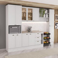 Armário de Cozinha Completa com Balcão Milla Ella Carraro Branco - imagem 1