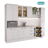 Armário de Cozinha Completa com Balcão Milla Ella Carraro Branco - imagem 3