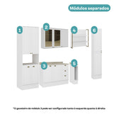 Armário de Cozinha Completa com Balcão Milla Ella Carraro Branco - imagem 4