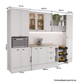 Armário de Cozinha Completa com Balcão Milla Ella Carraro Branco - imagem 5