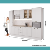 Armário de Cozinha Completa com Balcão Milla Ady Carraro Branco - imagem 7