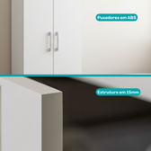 Armário Banheiro 2 Portas Branco Carraro