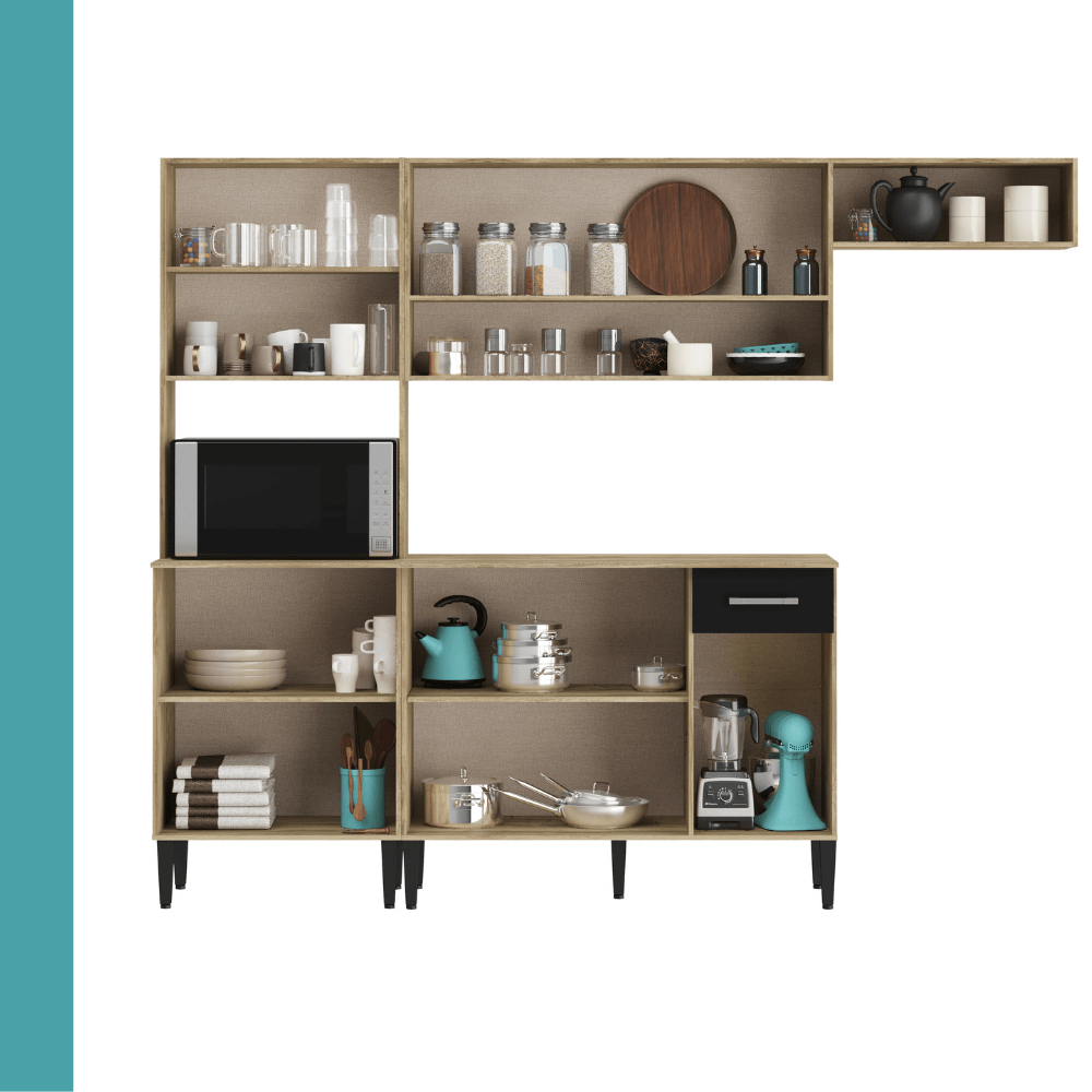 Armario-de-Cozinha-Compacta-Completa-Arizona-Smart-Carraro-Carvalho-com-Preto-05