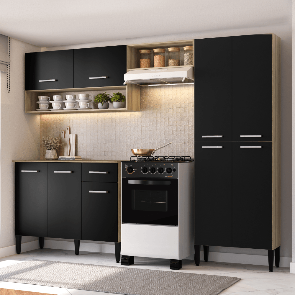 Armario-de-Cozinha-Compacta-com-Balcao-Arizona-Classic-Carraro-Carvalho-com-Preto-01