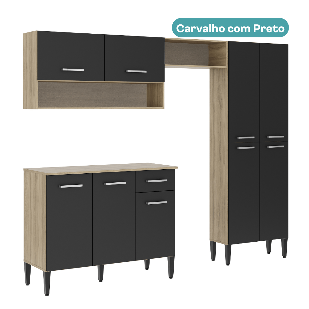 Armario-de-Cozinha-Compacta-com-Balcao-Arizona-Classic-Carraro-Carvalho-com-Preto-02