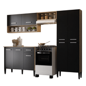 Armario-de-Cozinha-Compacta-com-Balcao-Arizona-Classic-Carraro-Carvalho-com-Preto-01-ML