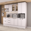 Armário de Cozinha Completa com Balcão Milla Comfort Life Carraro Branco