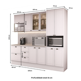 Armário de Cozinha Completa com Balcão Milla Comfort Life Carraro Branco