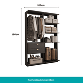 Closet-Modulado-2-Gavetas-Alasca-Preto-Touch-Carraro-03