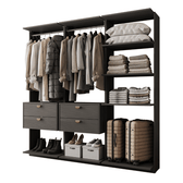 Closet-Modulado-4-Gavetas-Alasca-Preto-Touch-Carraro-01-ML