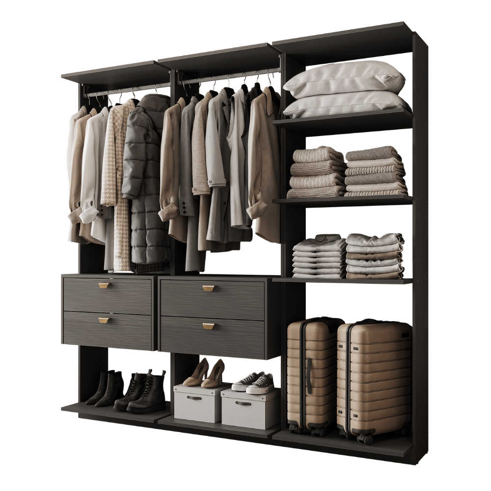 Closet-Modulado-4-Gavetas-Alasca-Preto-Touch-Carraro-01-ML