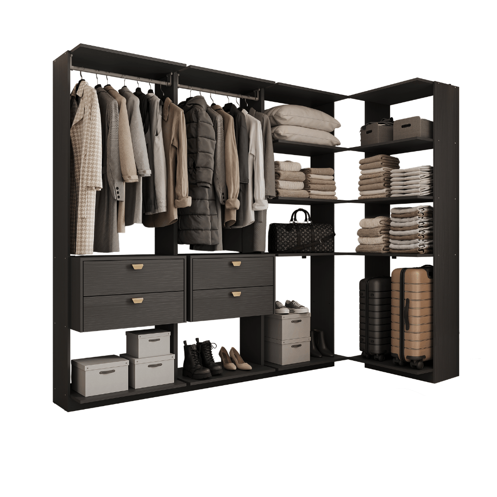 Closet-Modulado-4-Gavetas-Alasca-Preto-Touch-Carraro-01-ML