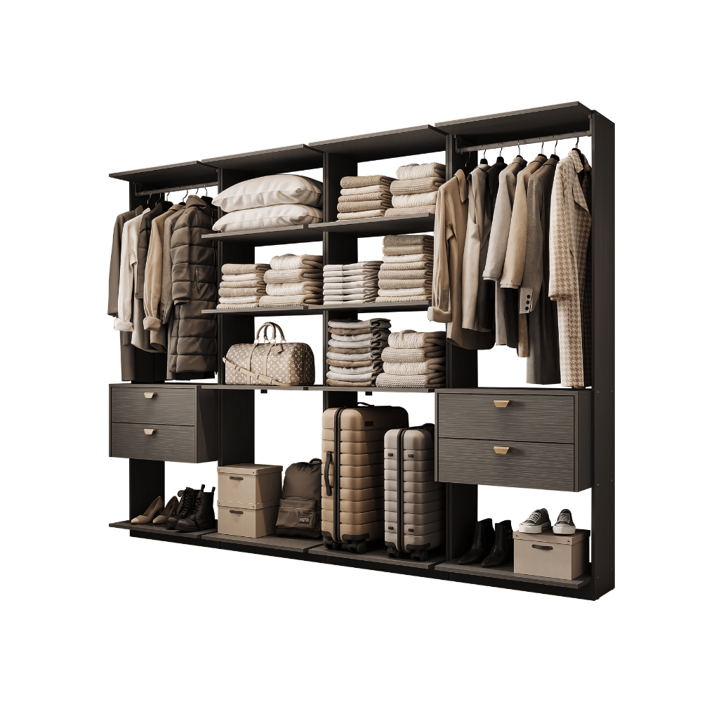 Closet-Modulado-4-Gavetas-Alasca-Preto-Touch-Carraro-01-ML