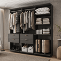 Closet-Modulado-4-Gavetas-Alasca-Preto-Touch-Carraro-01