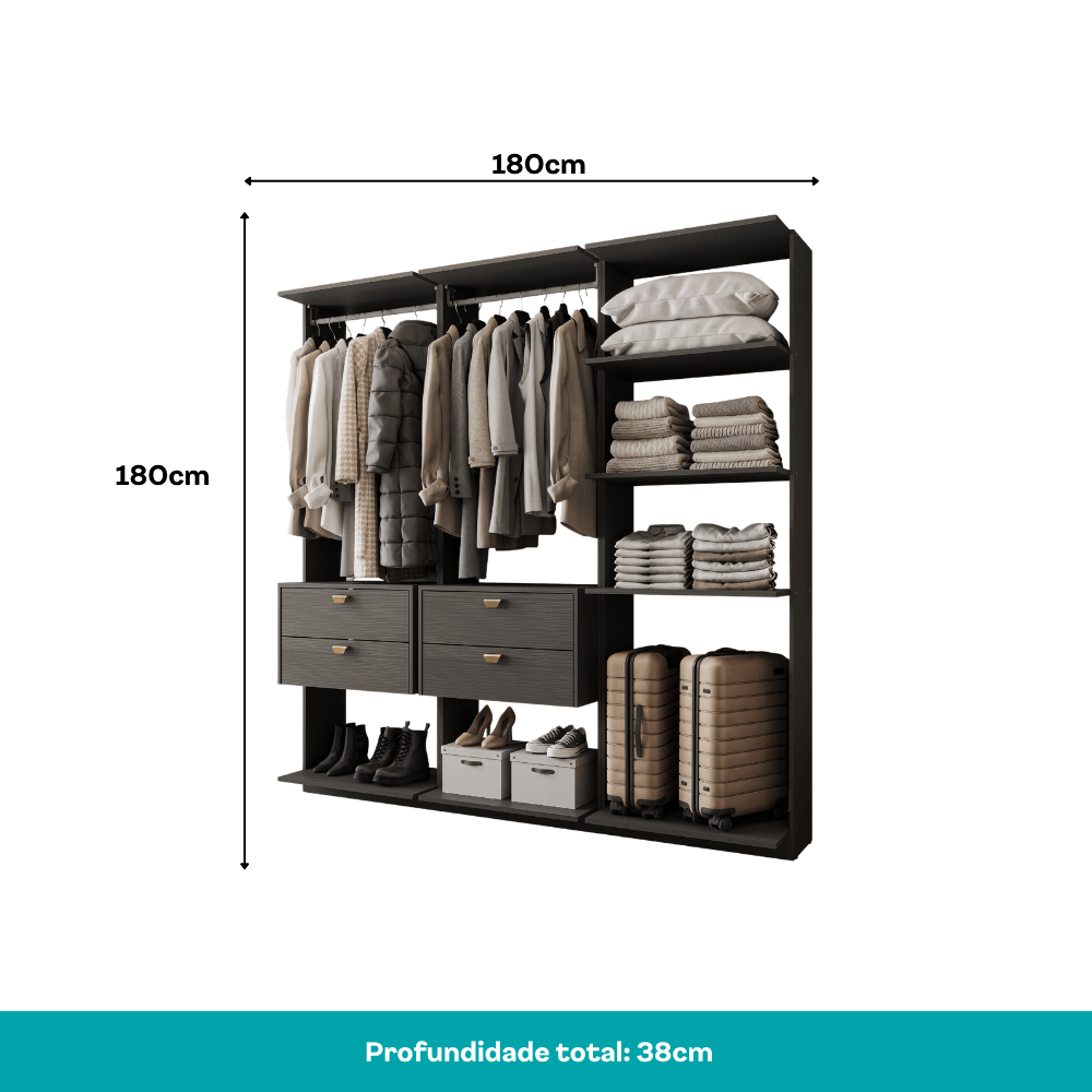 Closet-Modulado-4-Gavetas-Alasca-Preto-Touch-Carraro-03