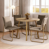 Conjunto-Sala-de-Jantar-4-Cadeiras-Bolzano-Carraro-Petra-e-RConjunto-Sala-de-Jantar-4-Cadeiras-Bolzano-Carraro-Dourado-01ose-01